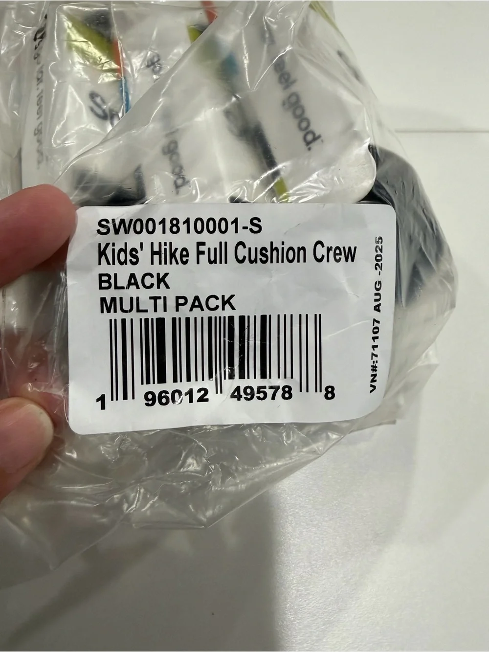 SmartWool Kids Small Light Cushion Hiking Socks 3-Pack Crew Black NWT